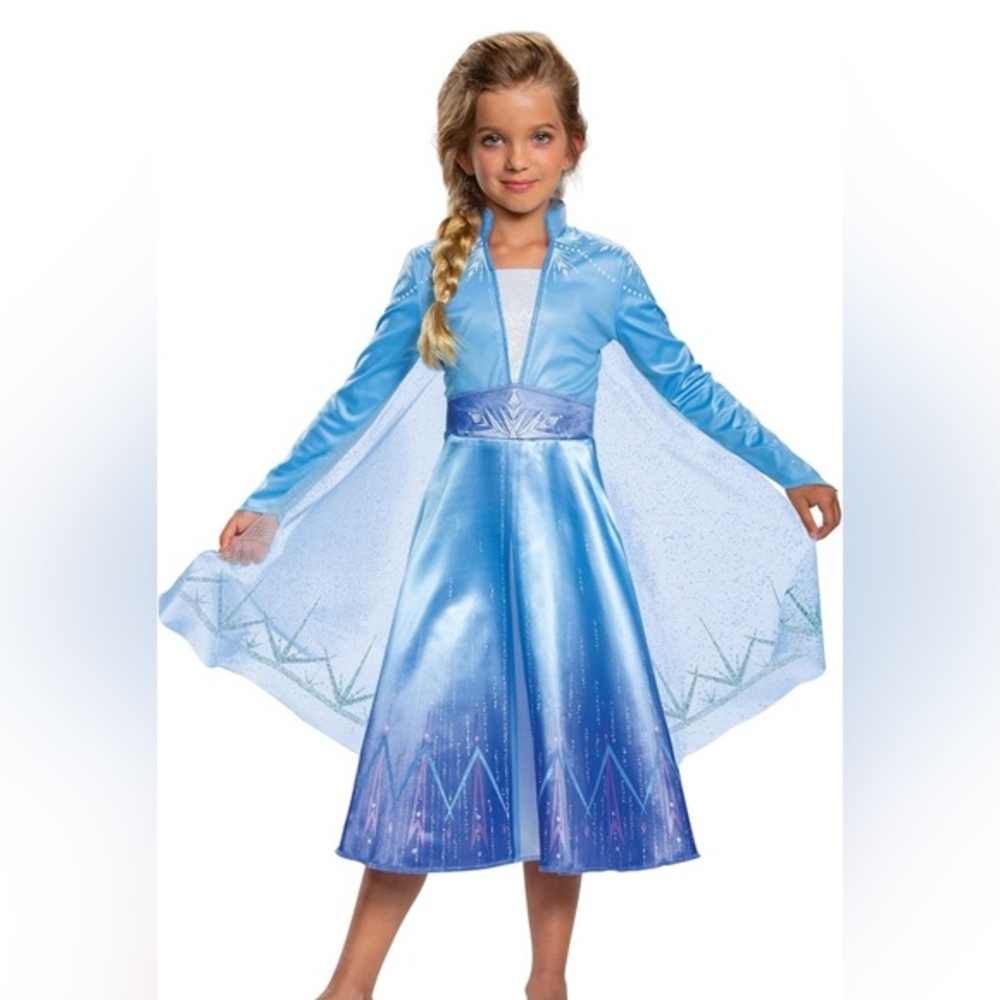 NWT Elsa Frozen II Adventure Dress Halloween Costume Dress Up 4-6x